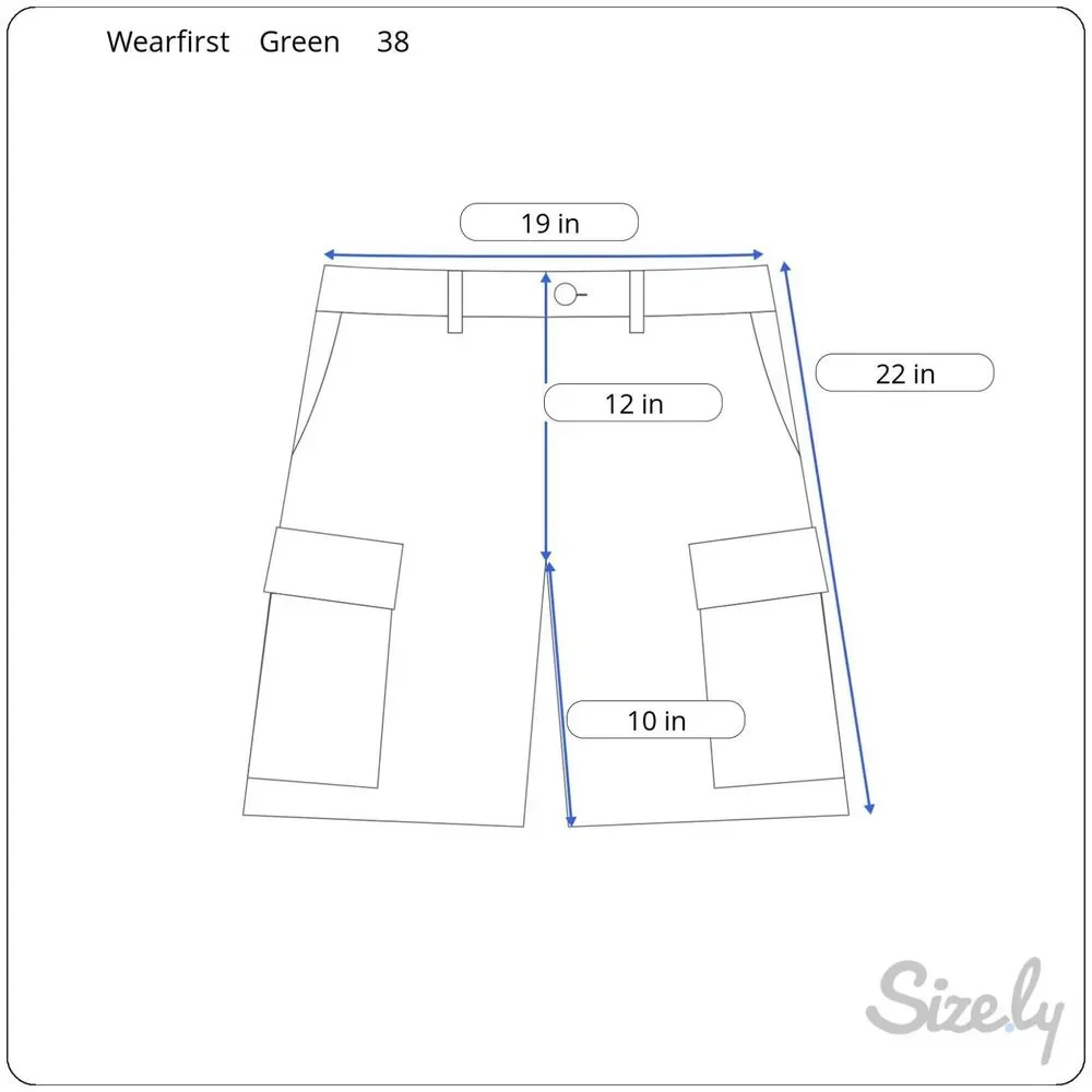 WearFirst Men's Cargo Shorts Ripstop Gray Size 38 Gorpcore - Picture 6 of 6